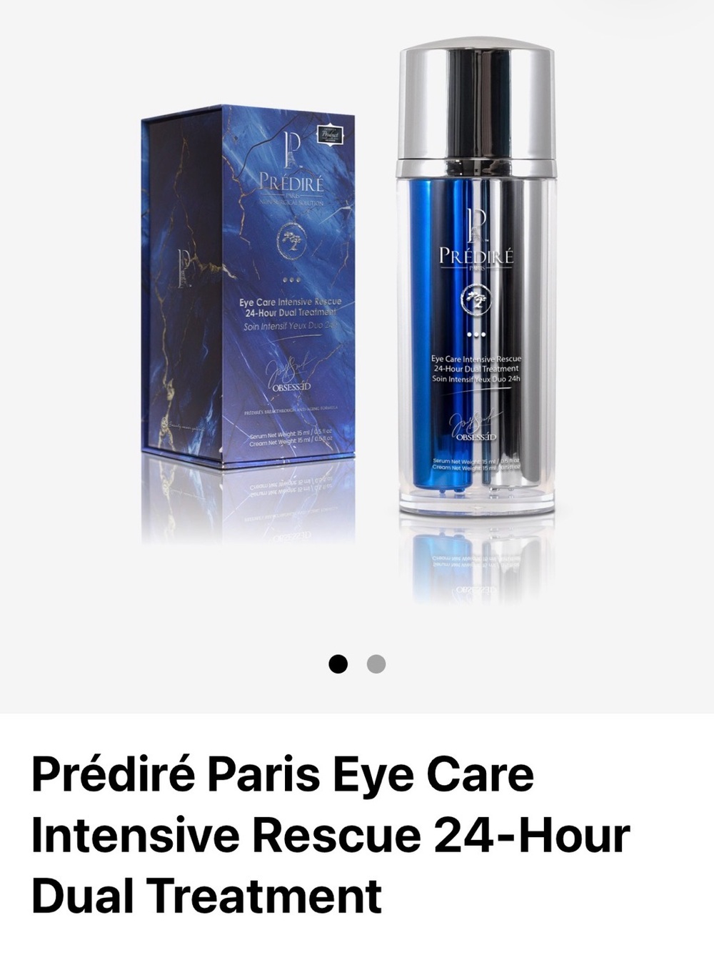 Predire Paris Eye Care Intensive Rescue 24-Hour Dual Treatment Sealed